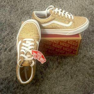 Gold Glitter Vans